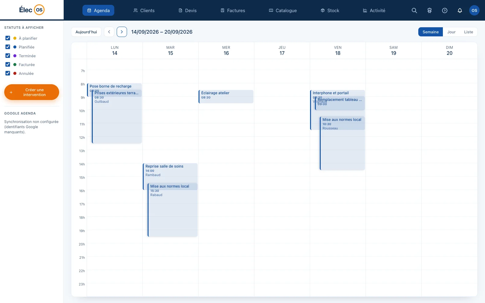 Agenda d'Élec OS