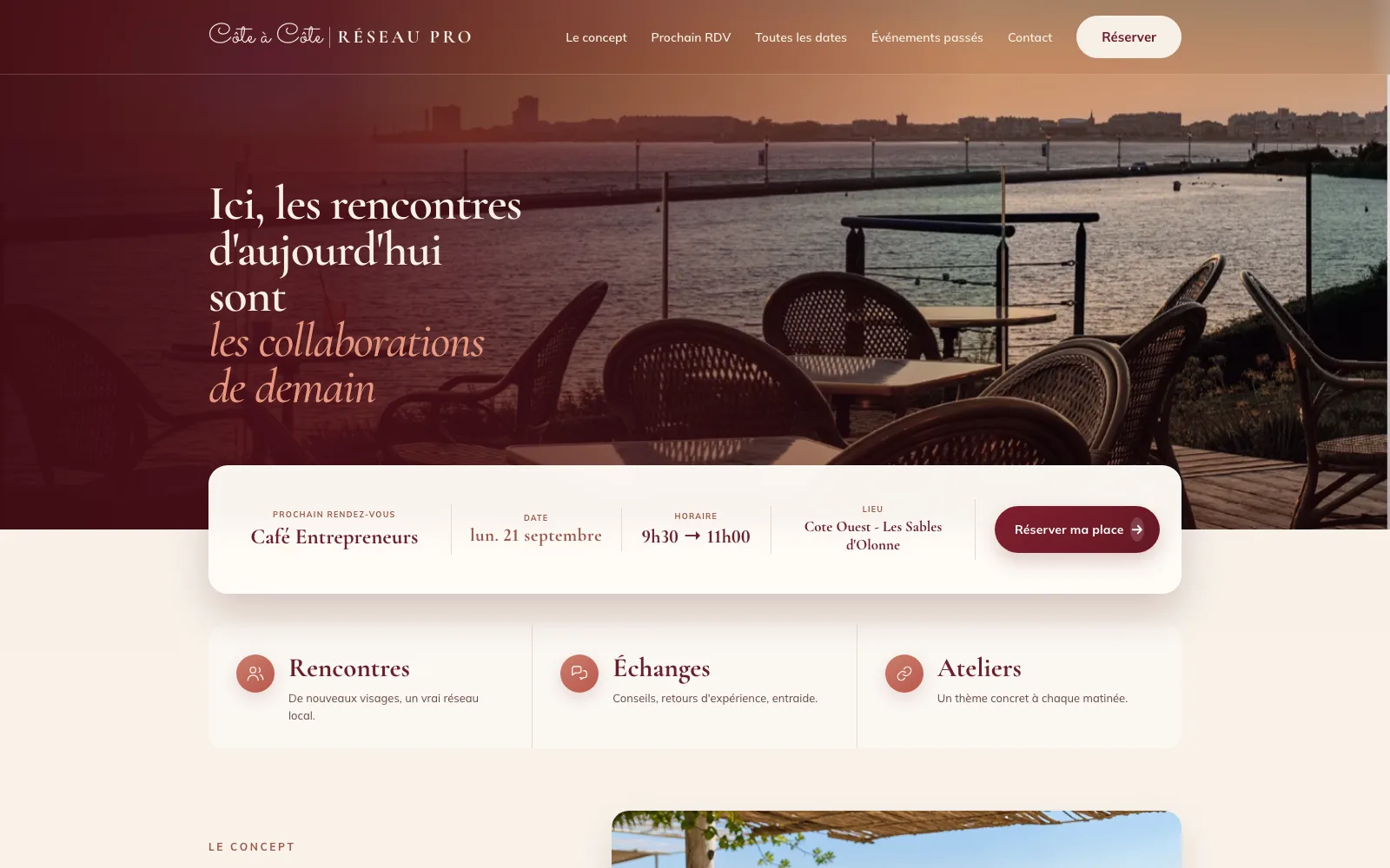 Site de Café Entrepreneurs